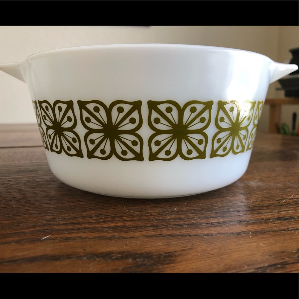 Vintage Pyrex square flowers casserole dish 474 - Picture 2 of 6